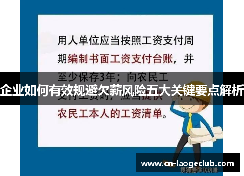 企业如何有效规避欠薪风险五大关键要点解析